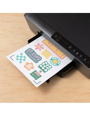 Papier autocollant imprimable blanc - 8 feuilles A4