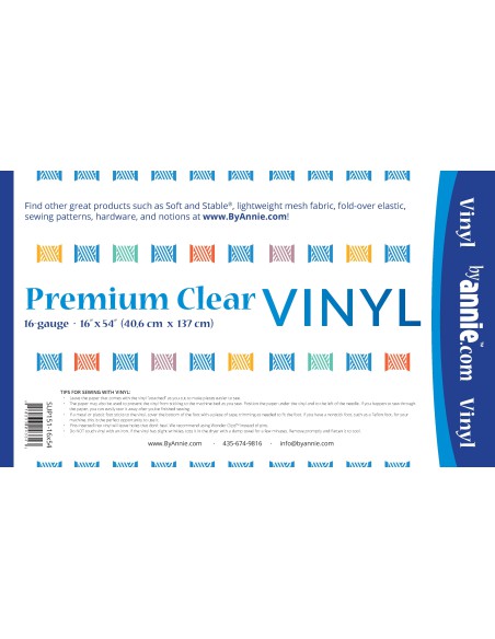 Vinyl PREMIUM transparent 1,3mm d'épaisseur - à coller ou à coudre