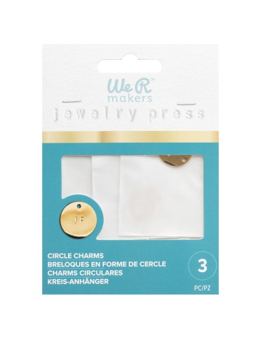 3 breloques en ACIER doré inoxydable - CERCLE