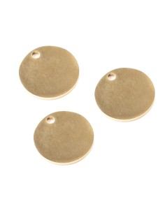 3 breloques en ACIER doré inoxydable - CERCLE