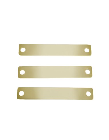 3 breloques en ACIER doré inoxydable - GOURMETTE