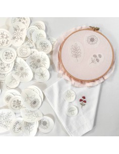 12 feuilles imprimables blanche qui se dissolvent dans l'eau - idéal broderie 2