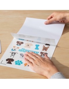 Set de stickers imperméables et imprimables blanc – A4 2
