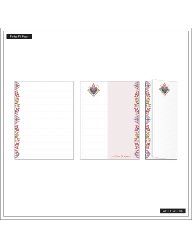 CLASSIC - recharge papier pré-pliée - Folk & Flora