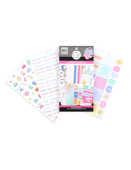 Bloc de 984 stickers - Work It Out - fitness