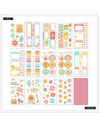 Bloc de 614 stickers - Sunshine Vibes