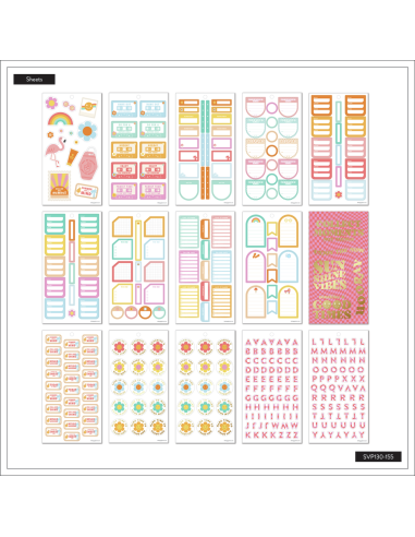 Bloc de 614 stickers - Sunshine Vibes