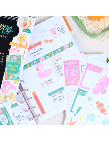 Bloc de 615 stickers - Tropical Florals