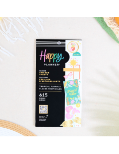 Bloc de 615 stickers - Tropical Florals