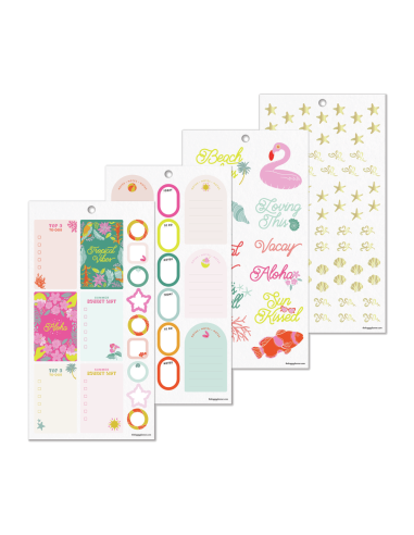 Bloc de 615 stickers - Tropical Florals