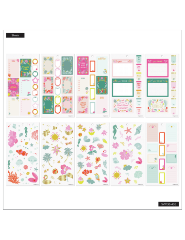 Bloc de 615 stickers - Tropical Florals