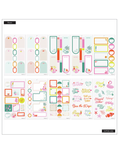 Bloc de 615 stickers - Tropical Florals