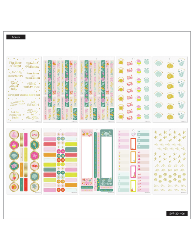 Bloc de 615 stickers - Tropical Florals