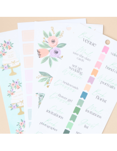 Bloc de 1322 stickers - Garden Wedding 2
