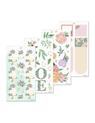 Bloc de 1322 stickers - Garden Wedding