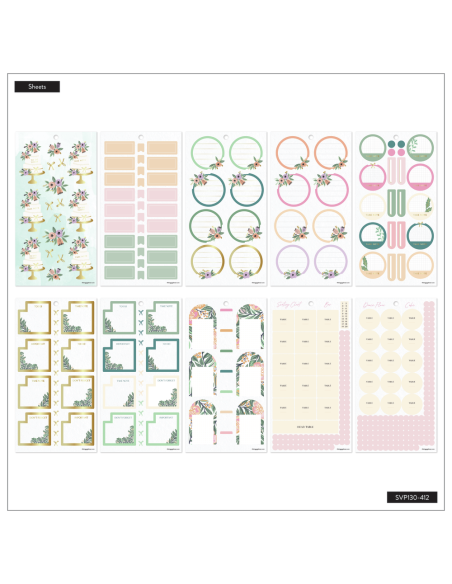 Bloc de 1322 stickers - Garden Wedding