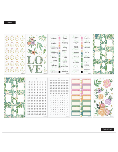 Bloc de 1322 stickers - Garden Wedding