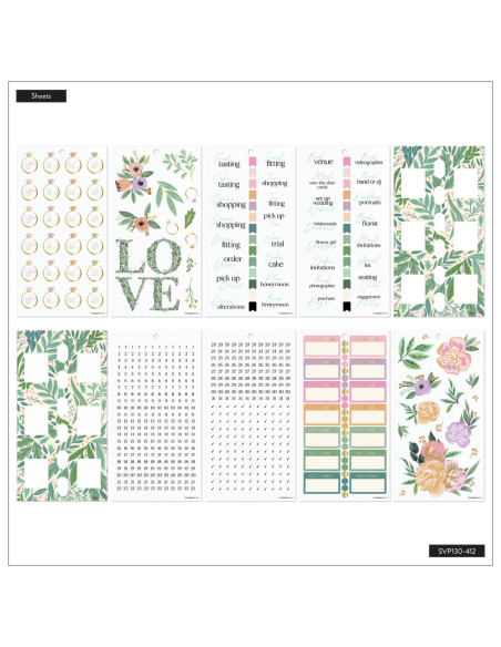 Bloc de 1322 stickers - Garden Wedding