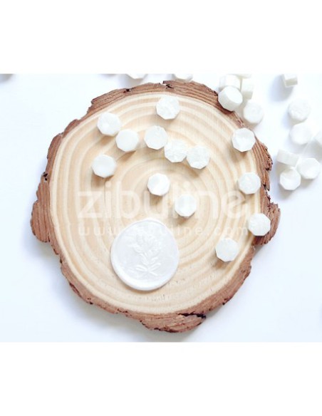 Pastilles de cire à cacheter - Blanc nacré rosé