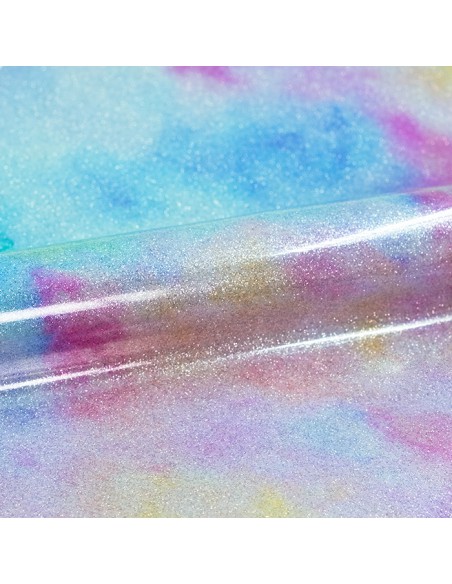EasyPatterns plus SISER - Flex Thermocollant pailleté- Abstratct rainbow glitter