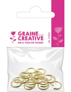 20 anneaux brisés argent 7mm 2