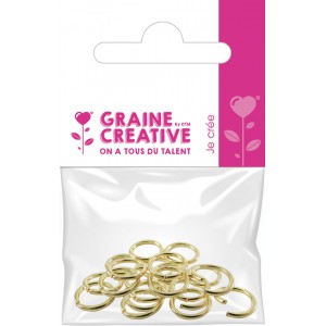 20 anneaux brisés argent 7mm