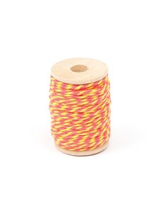 cordelette COTON JAUNE/ROSE FUCHSIA