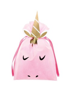 SAC CADEAU GRAND, LICORNE,ROSE
