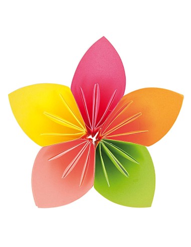 Bloc 50 feuilles papier Origami 80g, 15x15cm - fluo