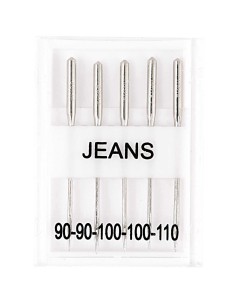 ASSORTIMENT 5 AIGUILLES POUR MACHINE A COUDRE - JEANS