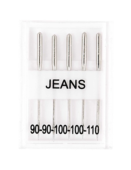 ASSORTIMENT 5 AIGUILLES POUR MACHINE A COUDRE - JEANS