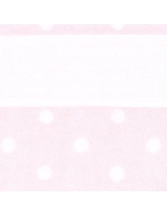 BAVOIR 30 x 34cm - avec zone à broder aida - ROSE/BLANC 2