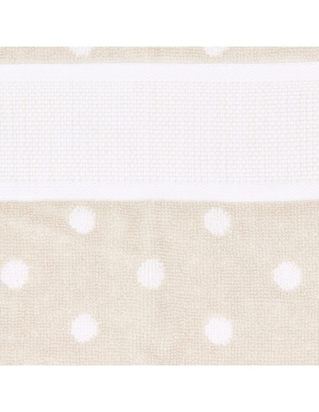 BAVOIR 30 x 34cm - avec zone à broder aida - BEIGE/BLANC