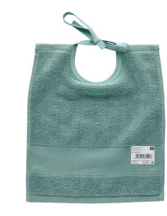 BAVOIR 30 x 34cm - avec zone à broder aida - VERT outremer