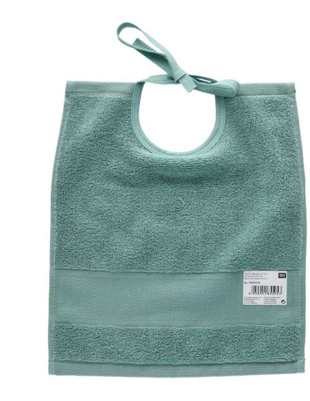 BAVOIR 30 x 34cm - avec zone à broder aida - VERT outremer
