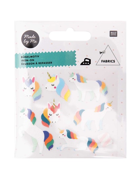 ECUSSON A REPASSER - LICORNE MULTICOLORE