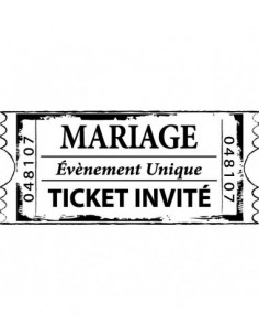 Tampon c ticket mariage