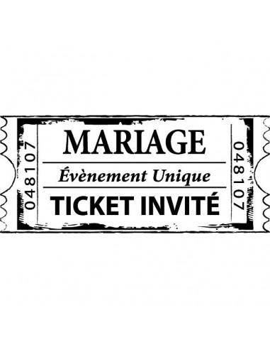 Tampon c ticket mariage