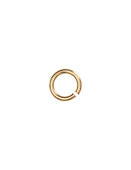 ANNEAU FENDU EN ARGENT 925 ET PLAQUÉE OR 5MM -  6 PIÈCES