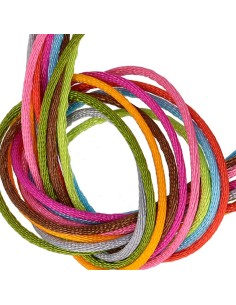 QUEUE DE RAT 2MM - vendu au mètre - couleurs assorties