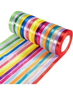 RUBAN SATIN 16 MM - vendu au mètre - couleurs assorties