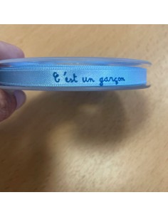 RUBAN A MESSAGE C'EST UN GARCON - vendu au metre