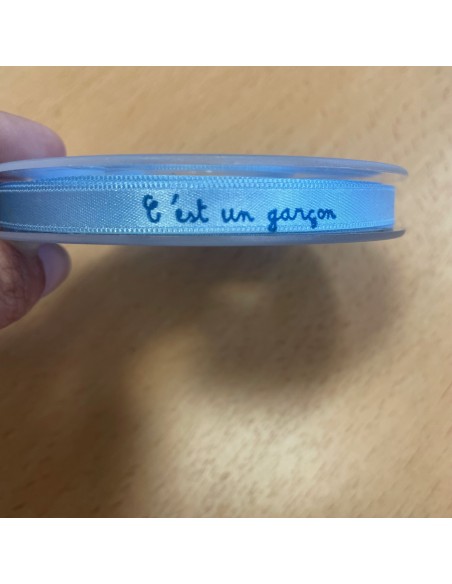 RUBAN A MESSAGE C'EST UN GARCON - vendu au metre