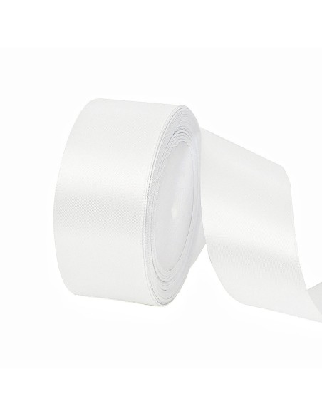 RUBAN SATIN 40 MM - blanc - vendu au mètre