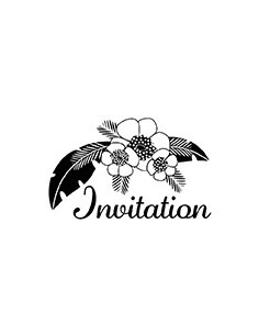 Tampon d invitation tropicale
