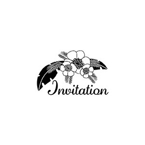 Tampon d invitation tropicale