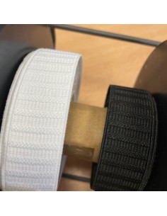 GROS GRAIN ELASTIQUE 25 MM NOIR ou BLANC
