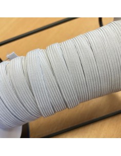 ELASTIQUE PLAT 12mm - BLANC