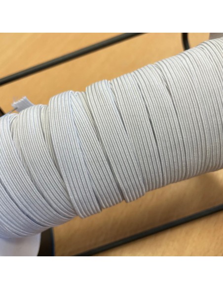 ELASTIQUE PLAT 12mm - BLANC