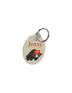 Porte-clés rond en aluminium sublimable , diamètre 5 mm, double face